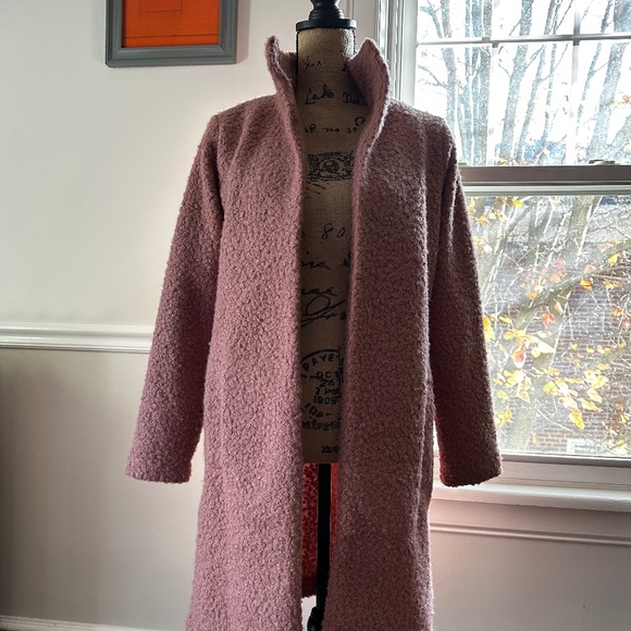 A New Day warm pink teddy open coat | size XS - Picture 1 of 8